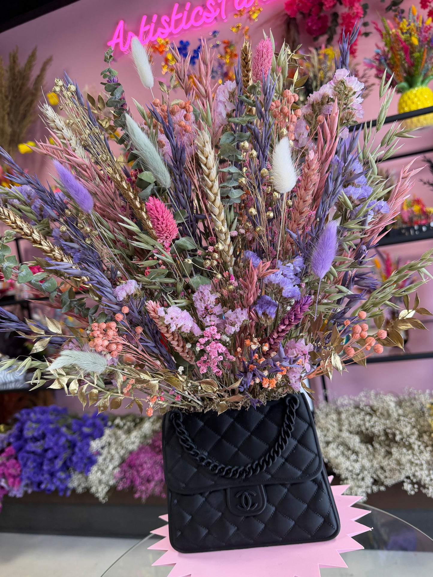 Bag vase 3.0 & Flowers Purple