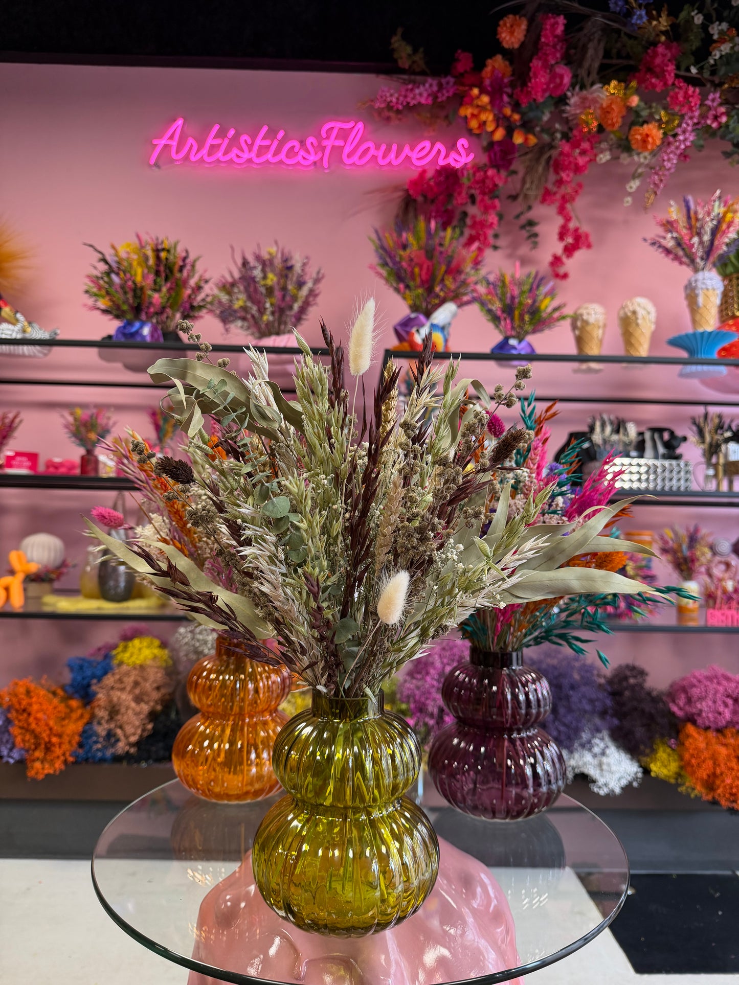 Ribbel vaas & Flowers