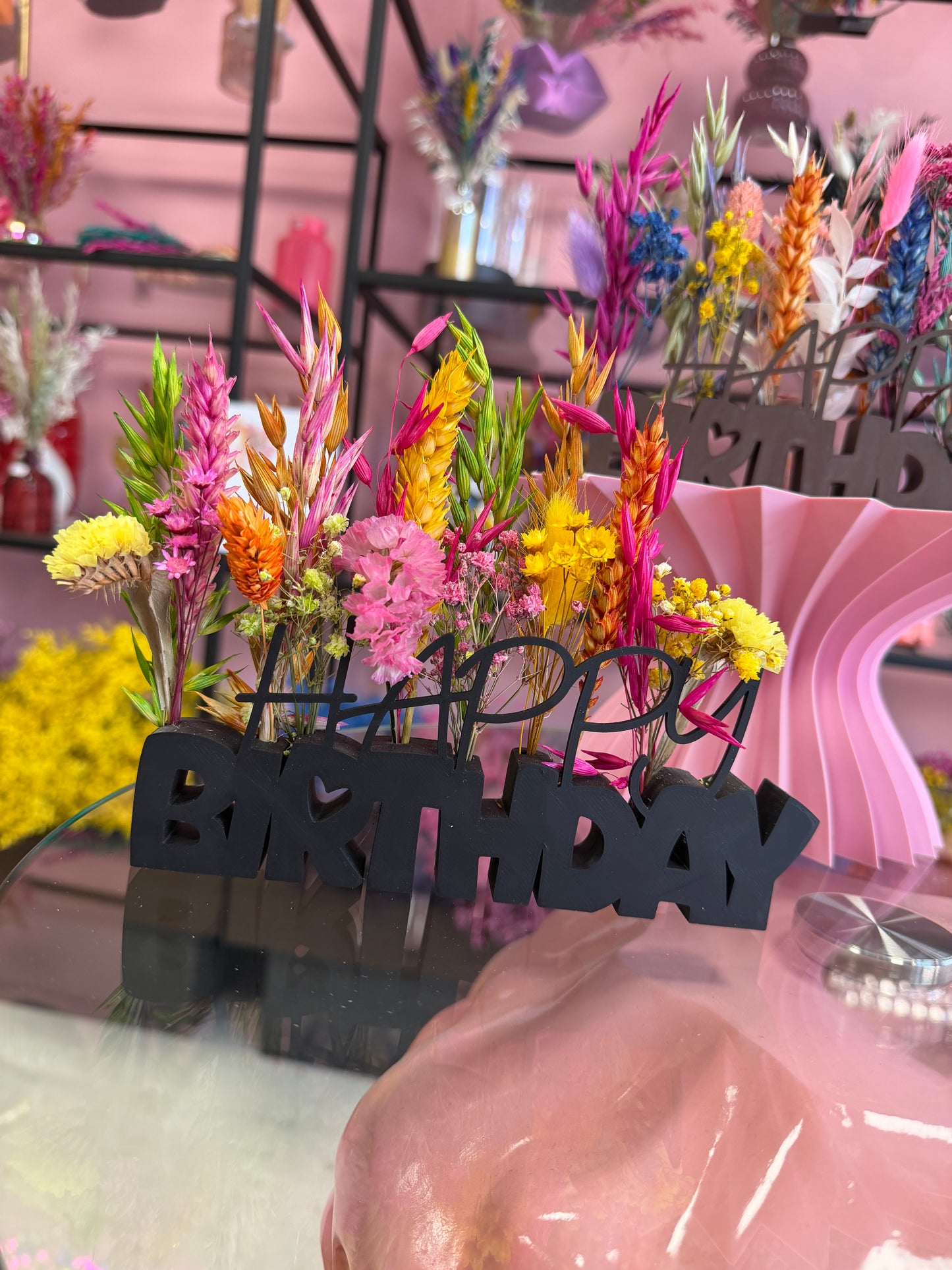 Happy birthday decoratie & Flowers