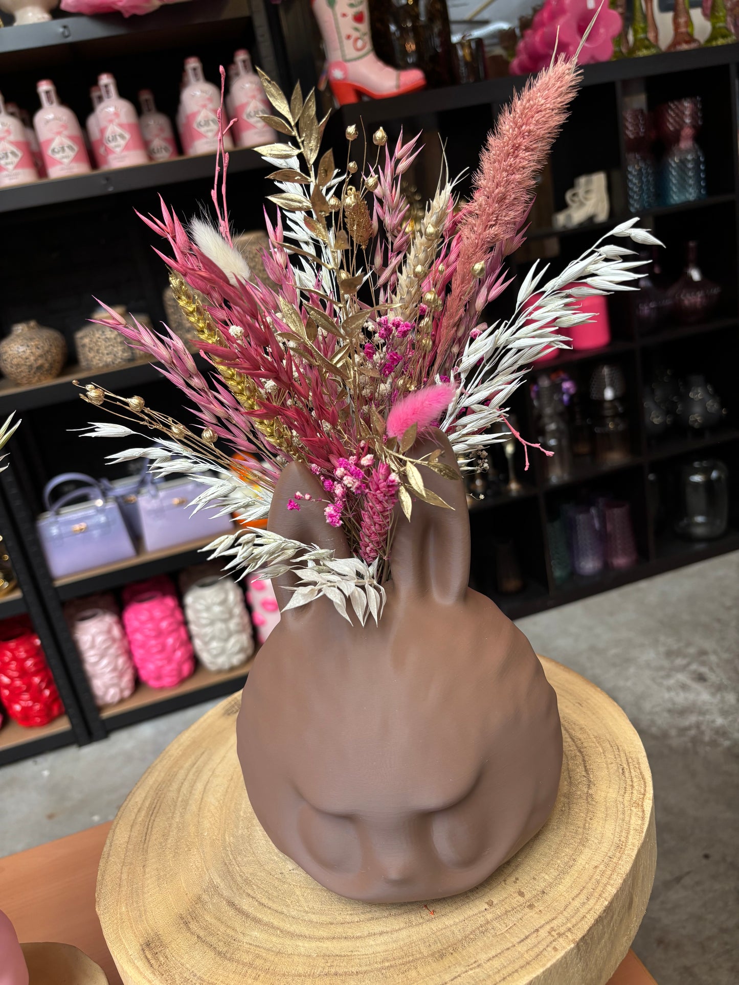 Labubu vaas & bloemen