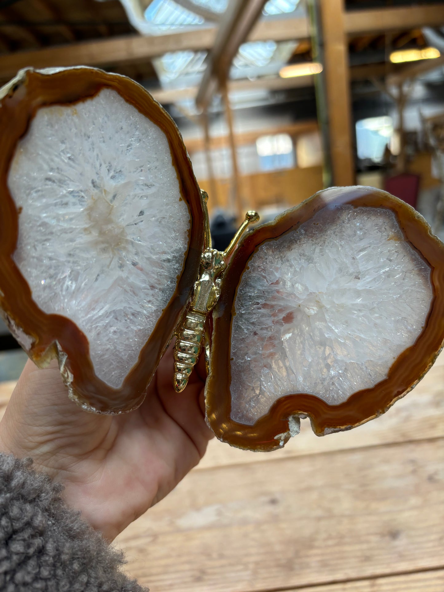 Vlinder van agaat oranje 1