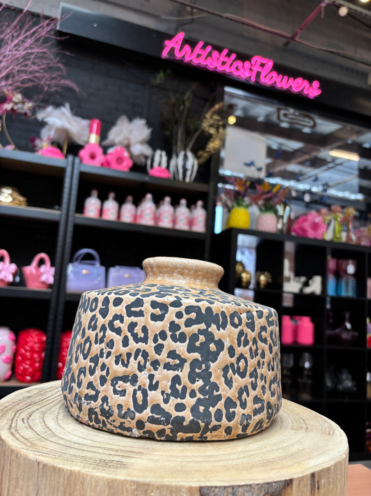 Leopard vaas 16x20x5 cm