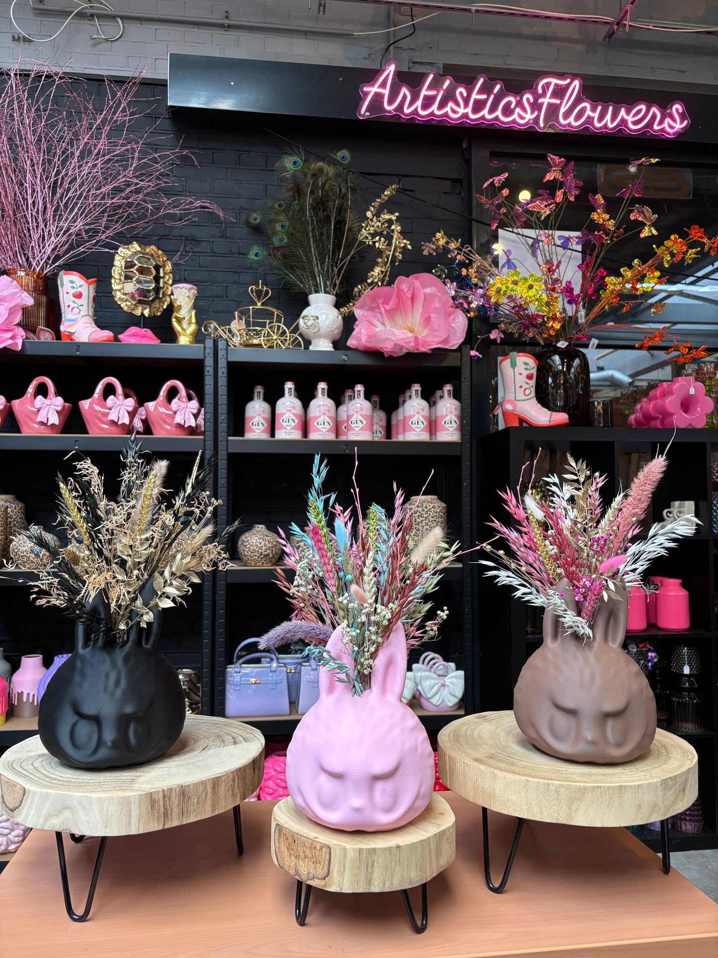 Labubu vaas & bloemen