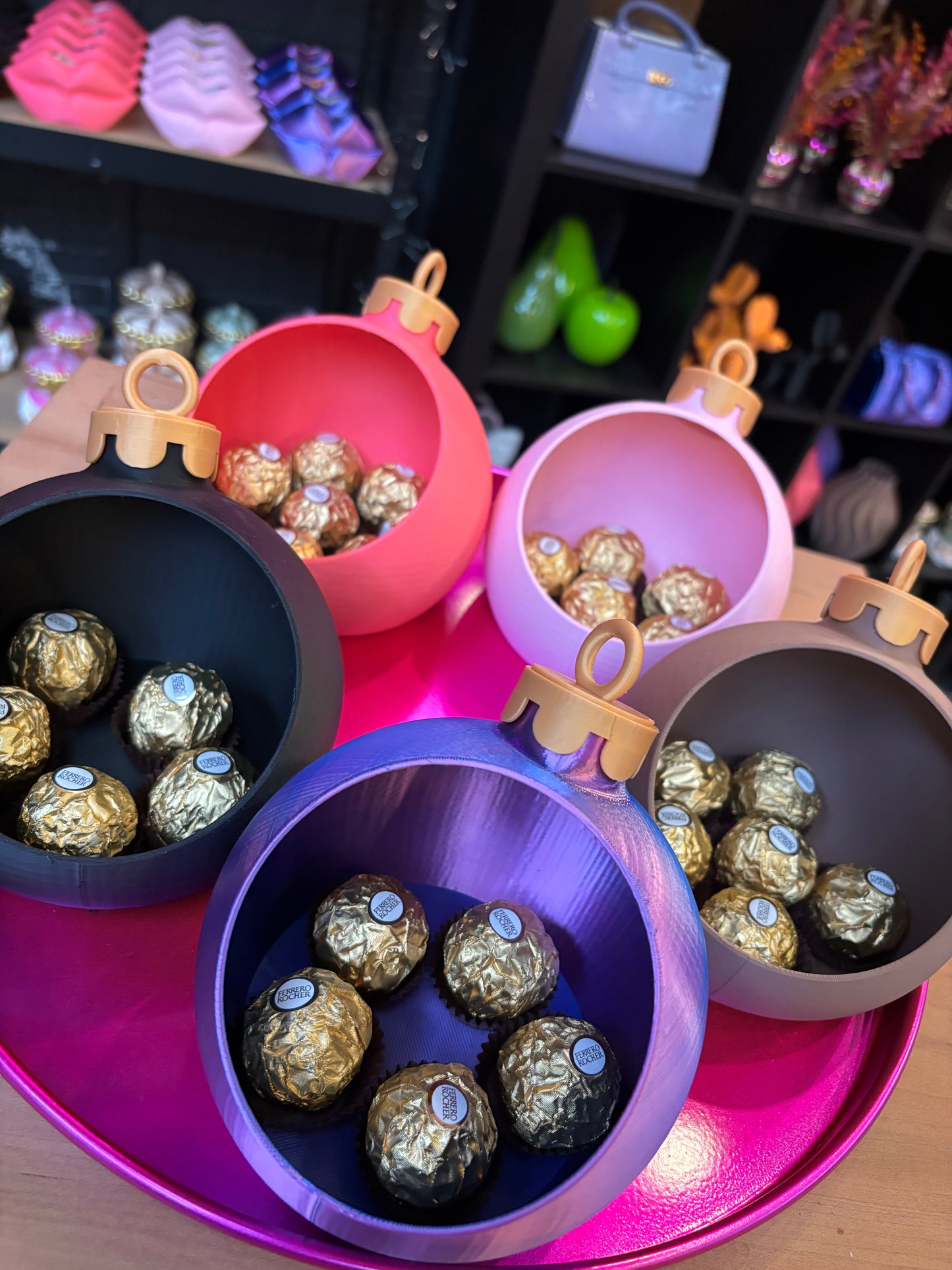 Kerstbal snoep schaaltje