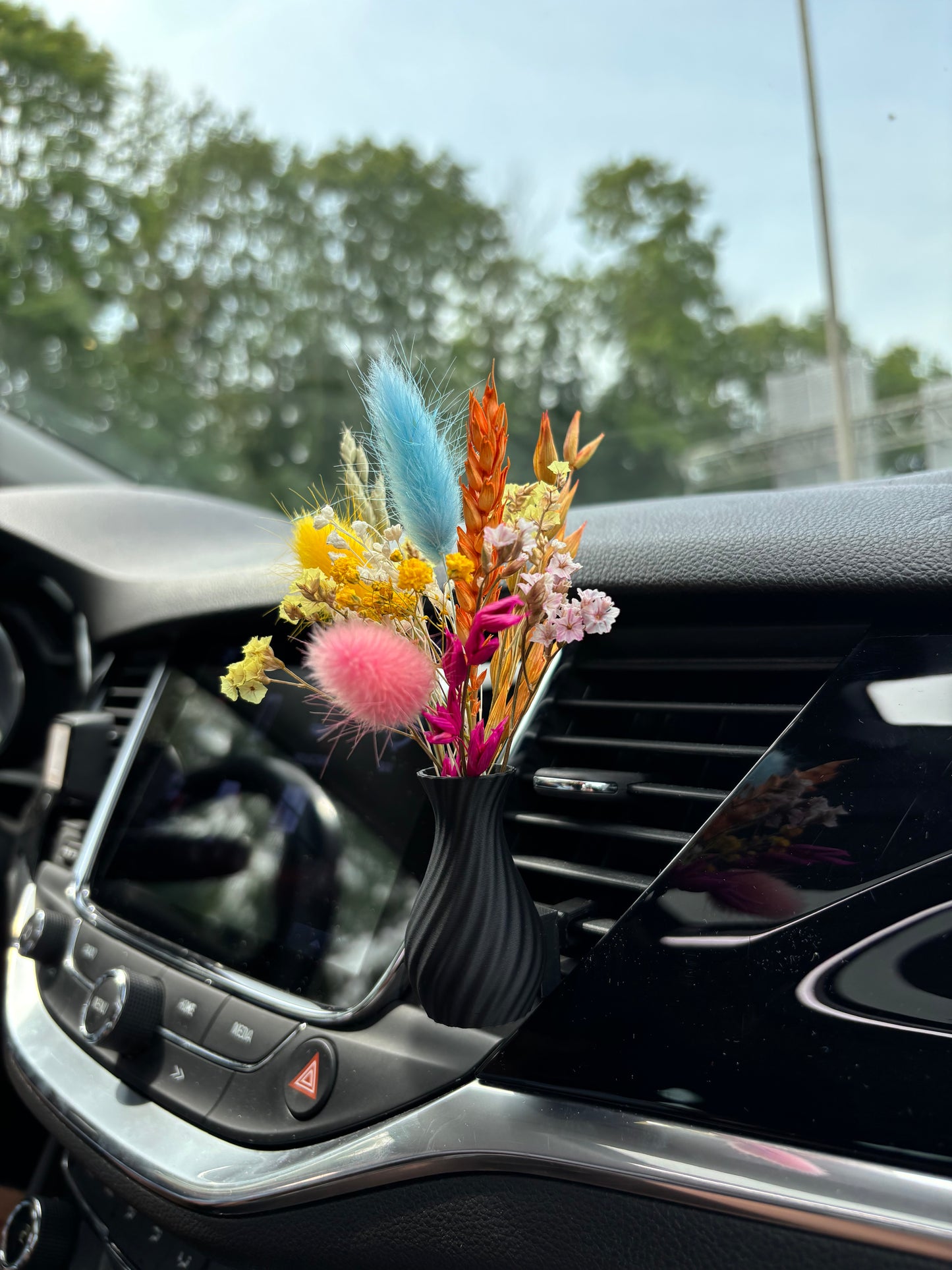 Auto vaasje & droogbloemen