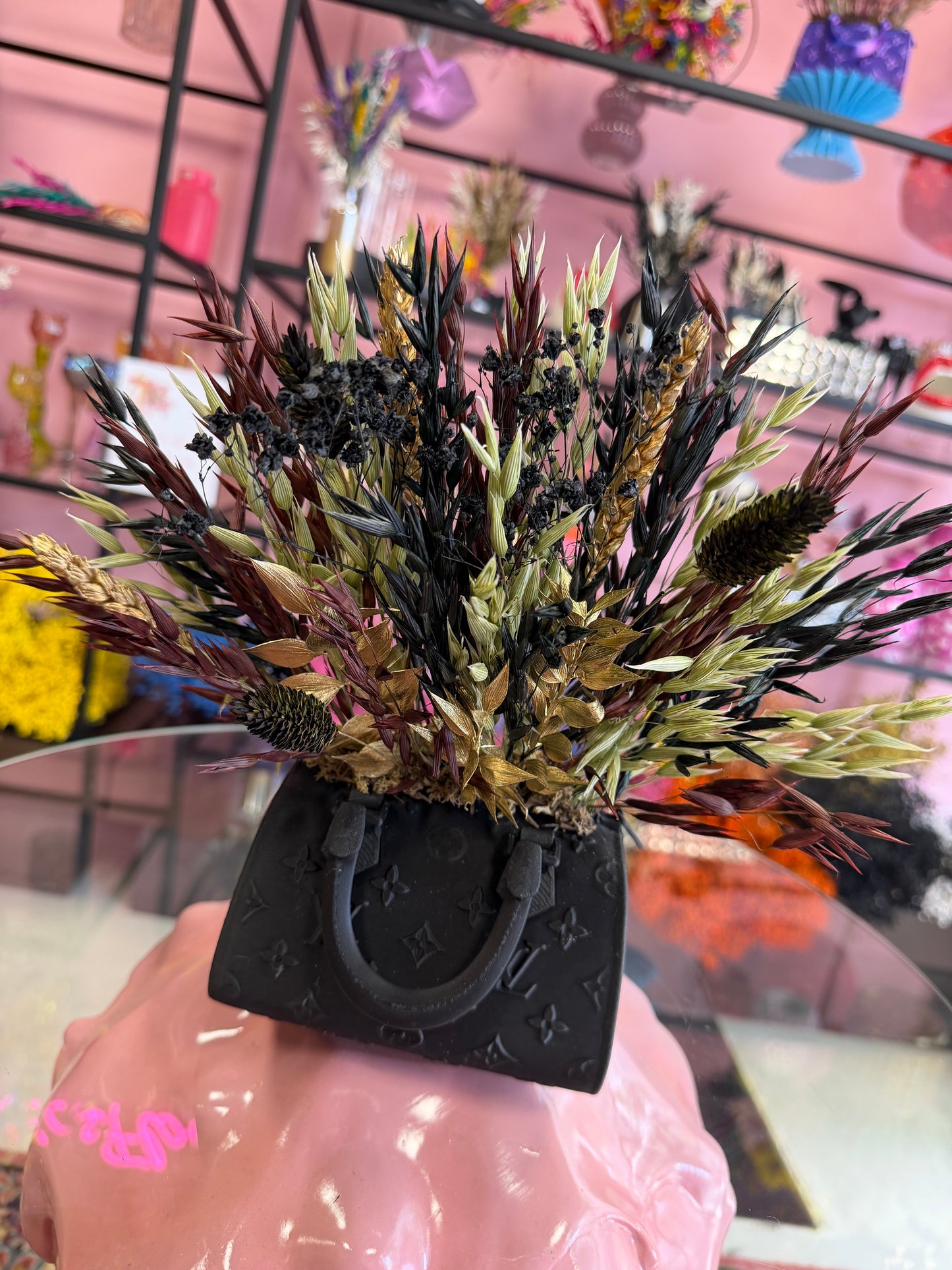 Mini bag vase & Flowers