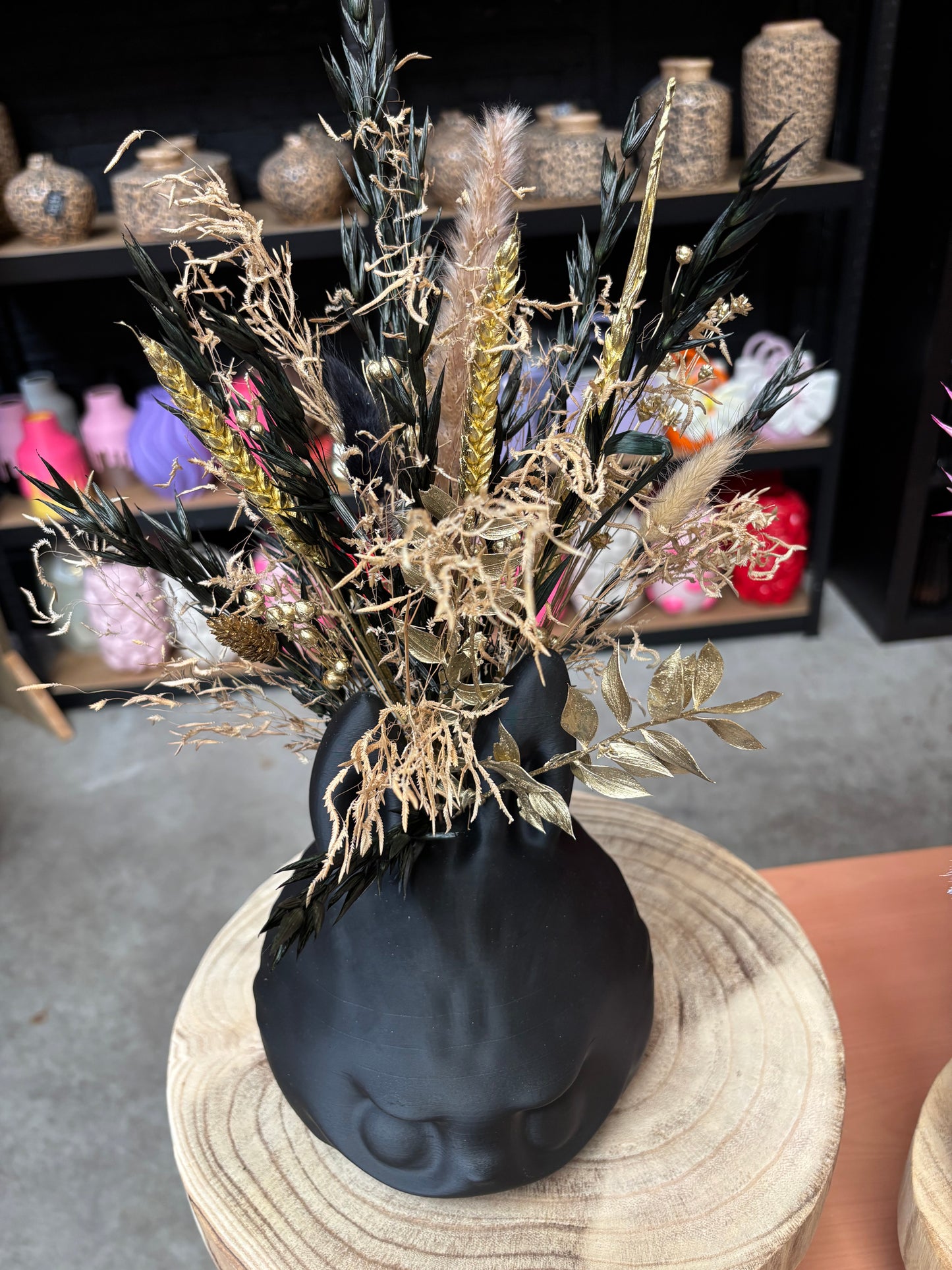 Labubu vaas & bloemen