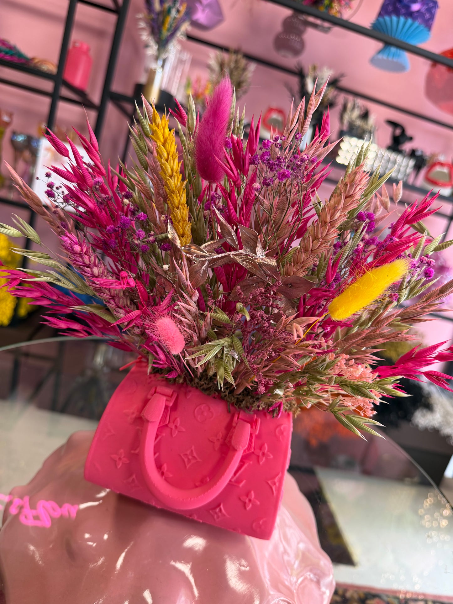 Mini bag vase & Flowers