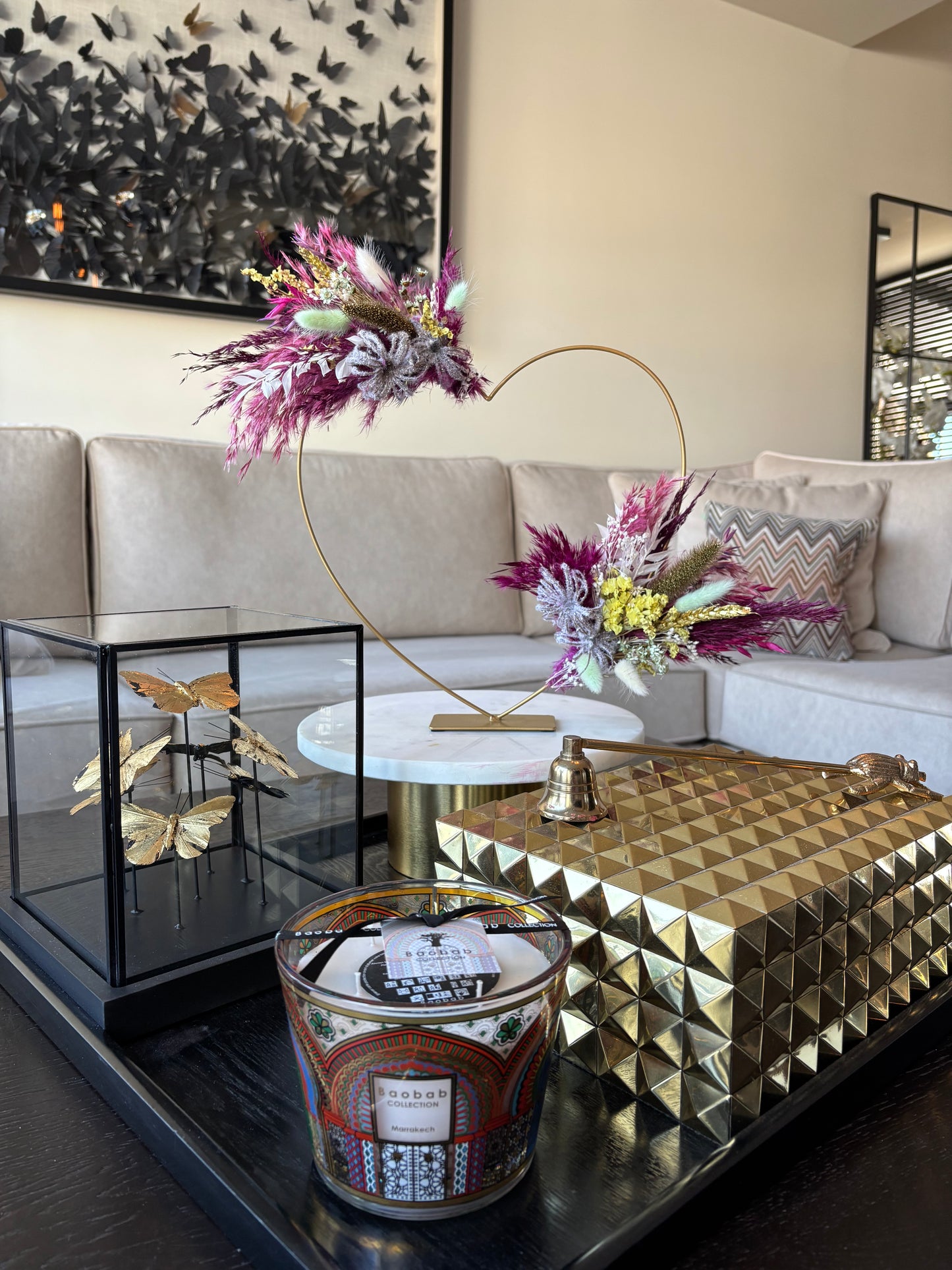 Limited Moederdag droogbloemen hart 30 cm