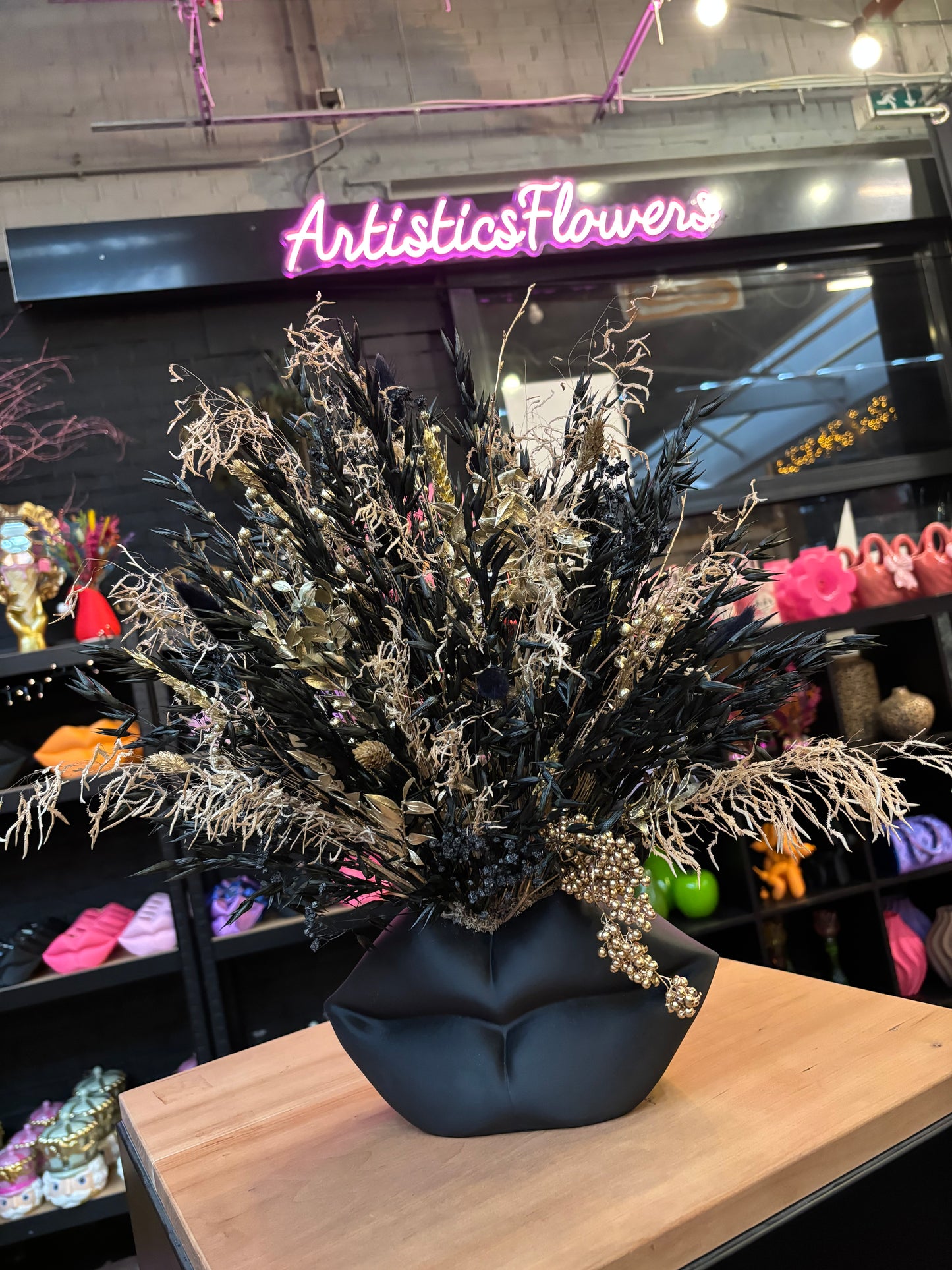 Lippen zwart Large X Flowers Paris