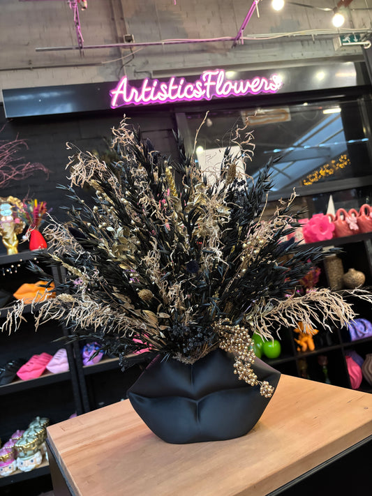 Lippen zwart Large X Flowers Paris