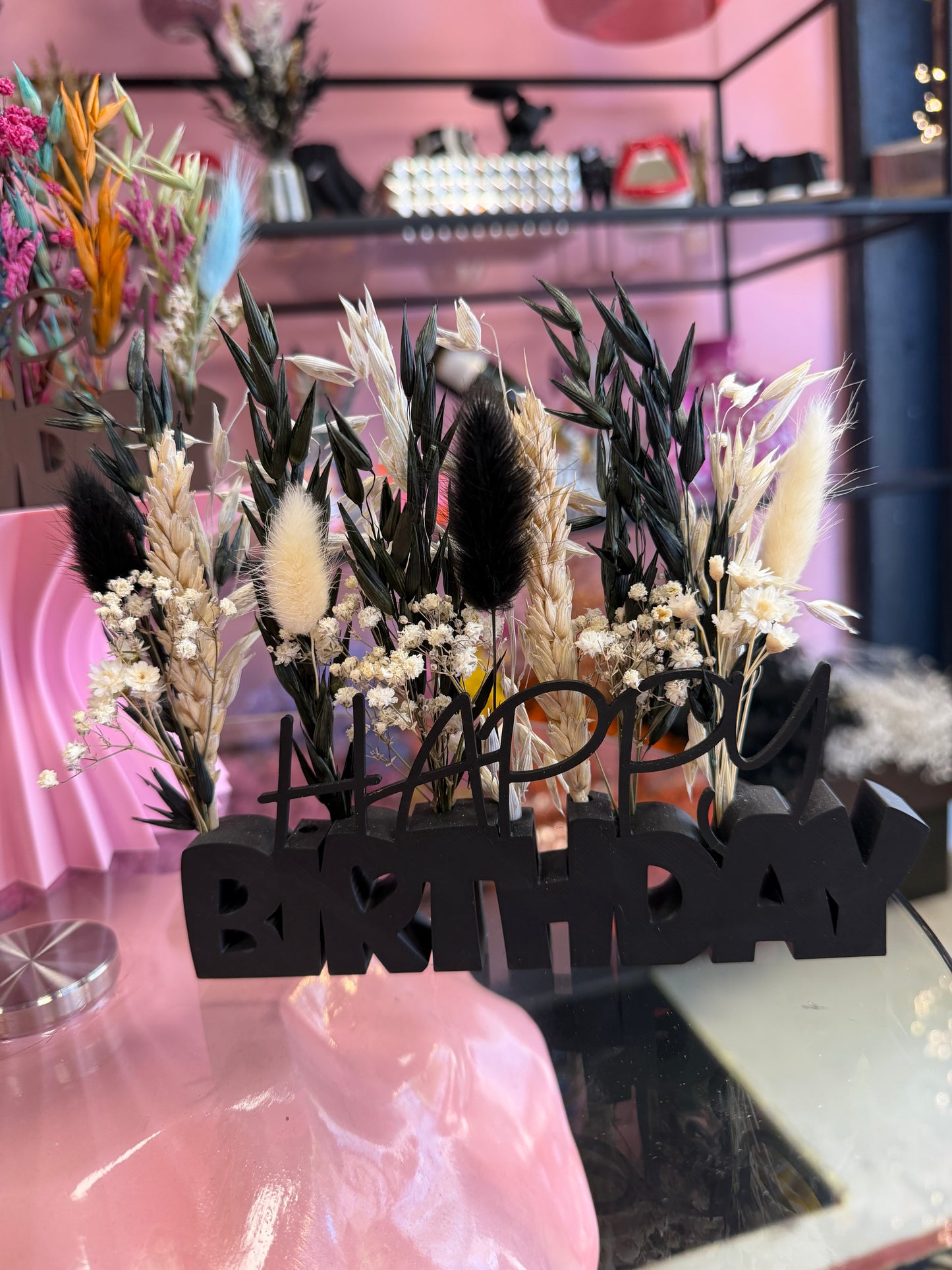 Happy birthday decoratie & Flowers