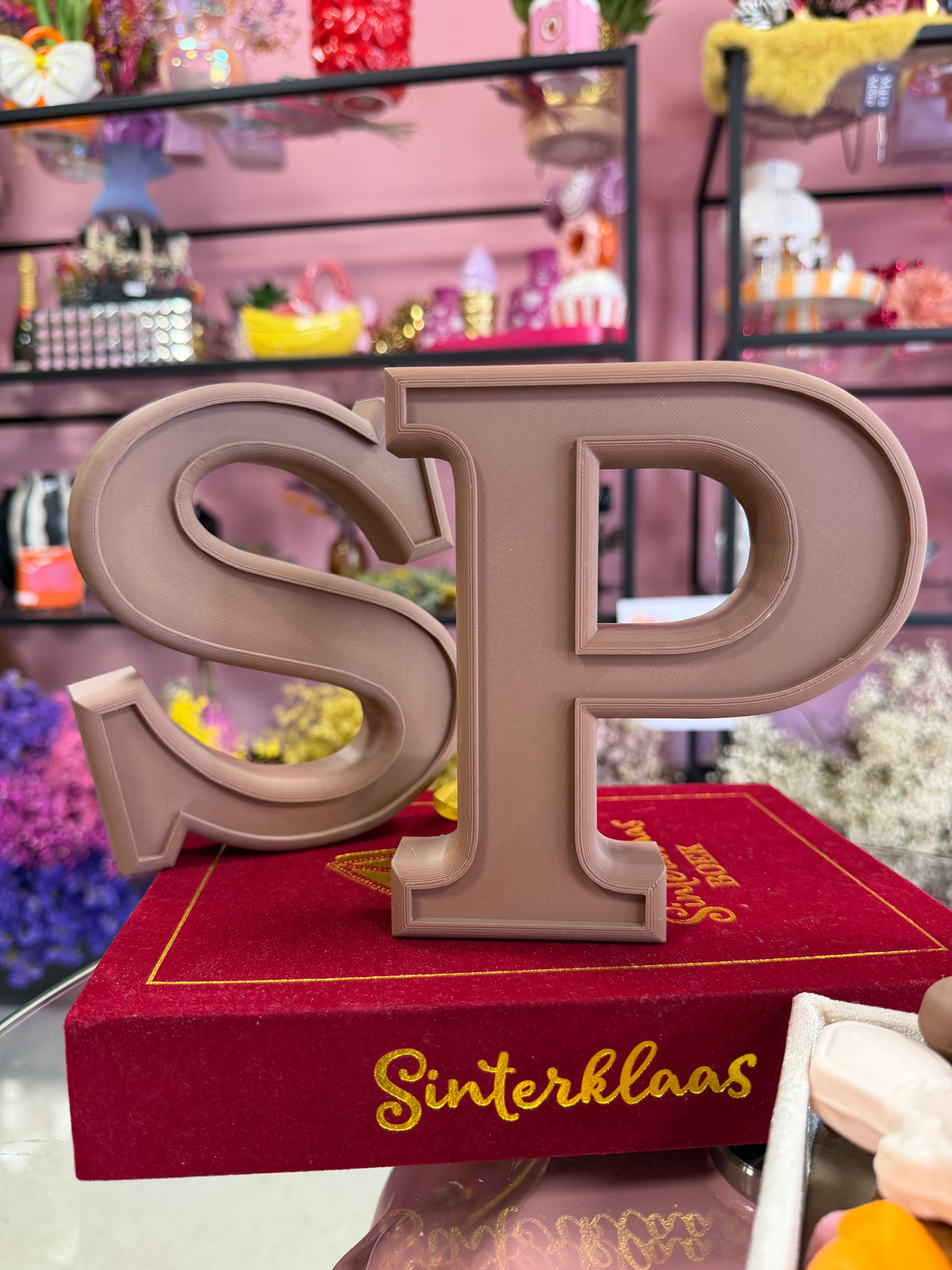 Sint en Piet chocolade letter 3D