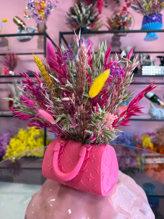 Mini bag vase & Flowers