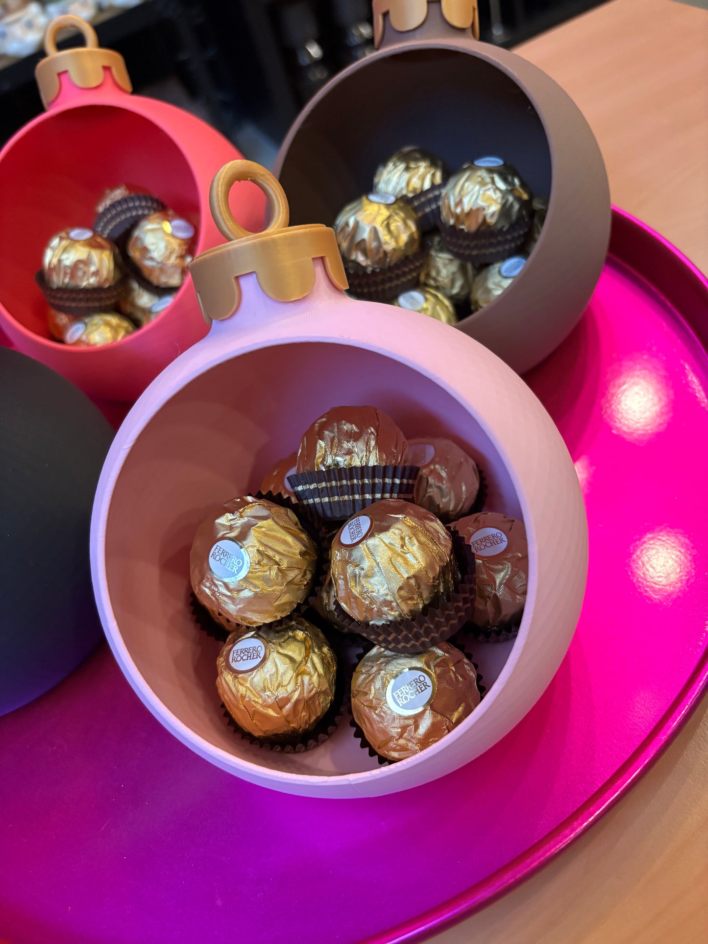 Kerstbal snoep schaaltje