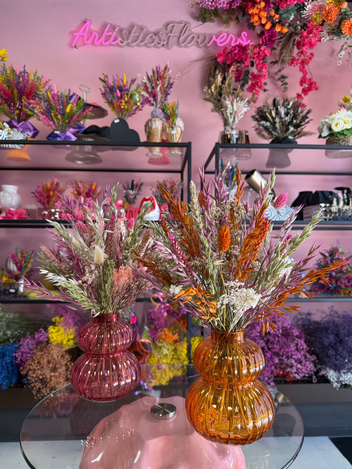 Ribbel vaas & Flowers