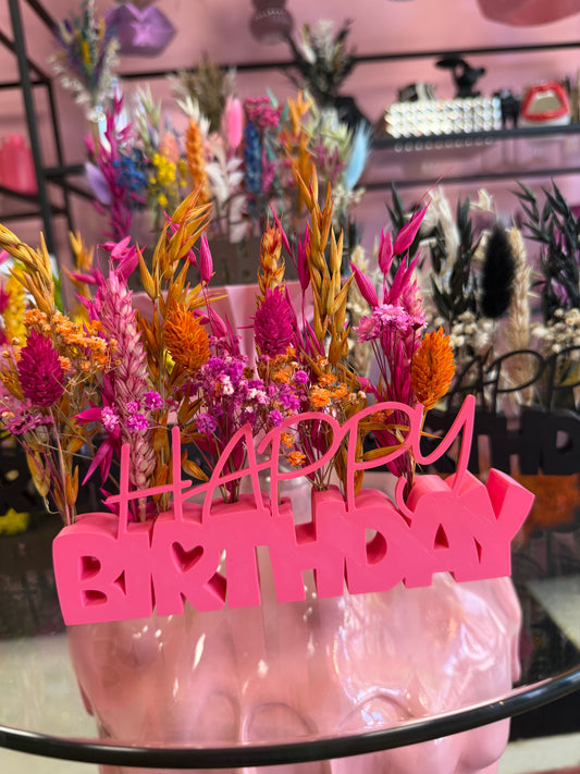 Happy birthday decoratie & Flowers