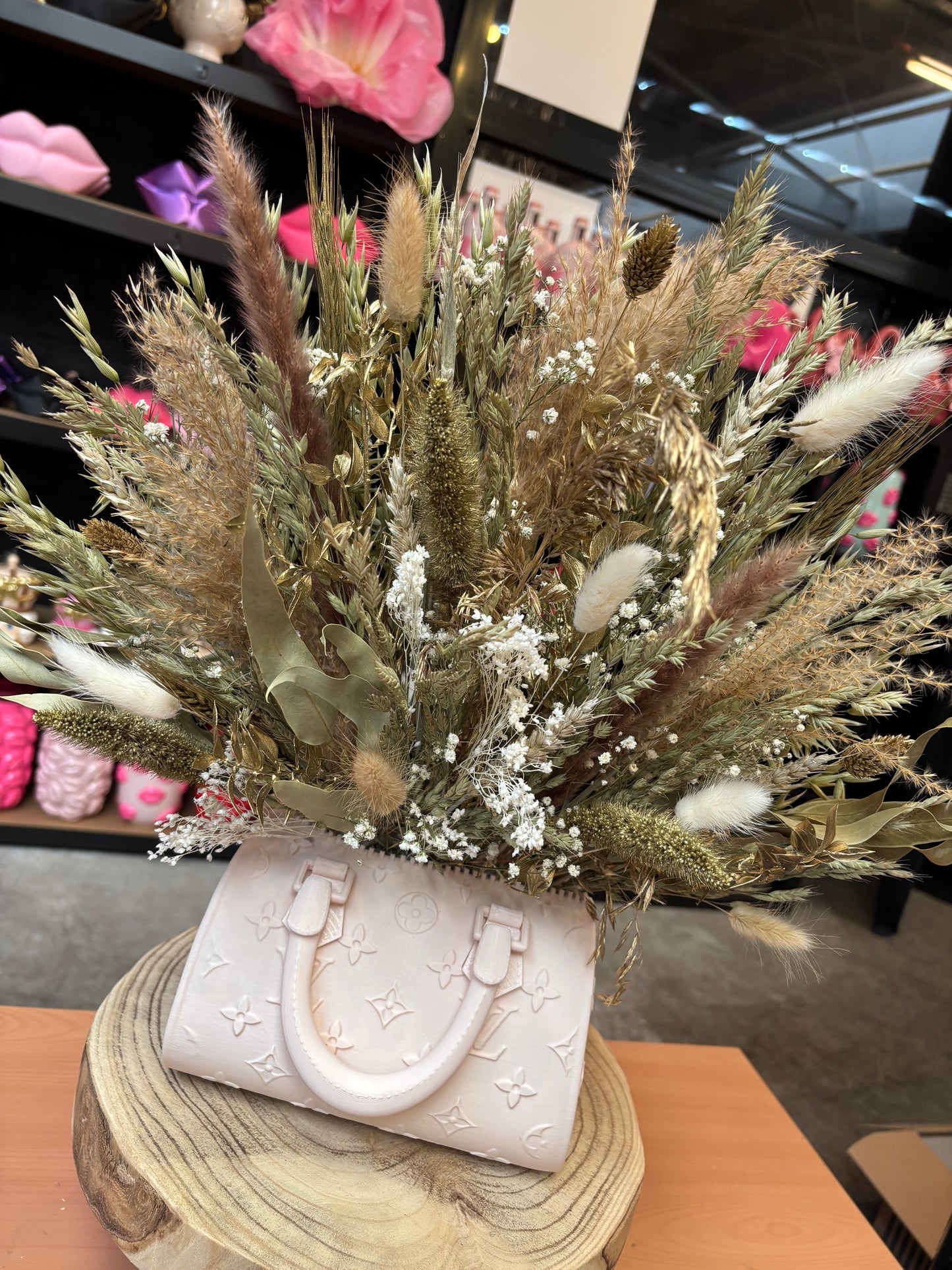 Bag vase crème & Boheme Flowers