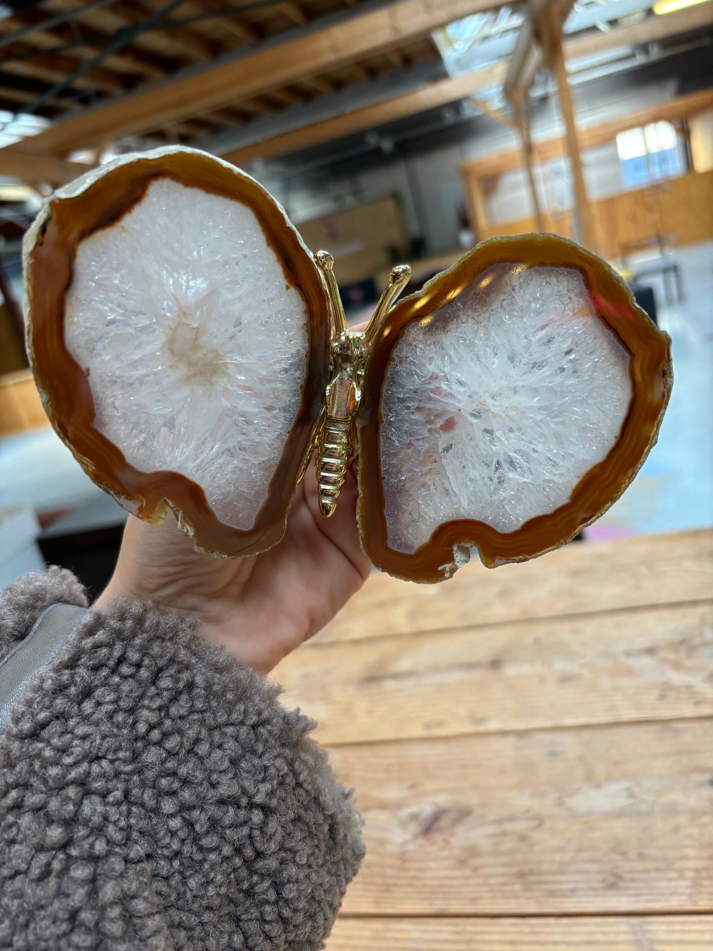 Vlinder van agaat oranje 1