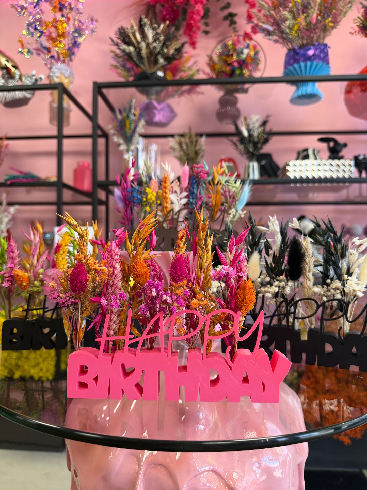 Happy birthday decoratie & Flowers