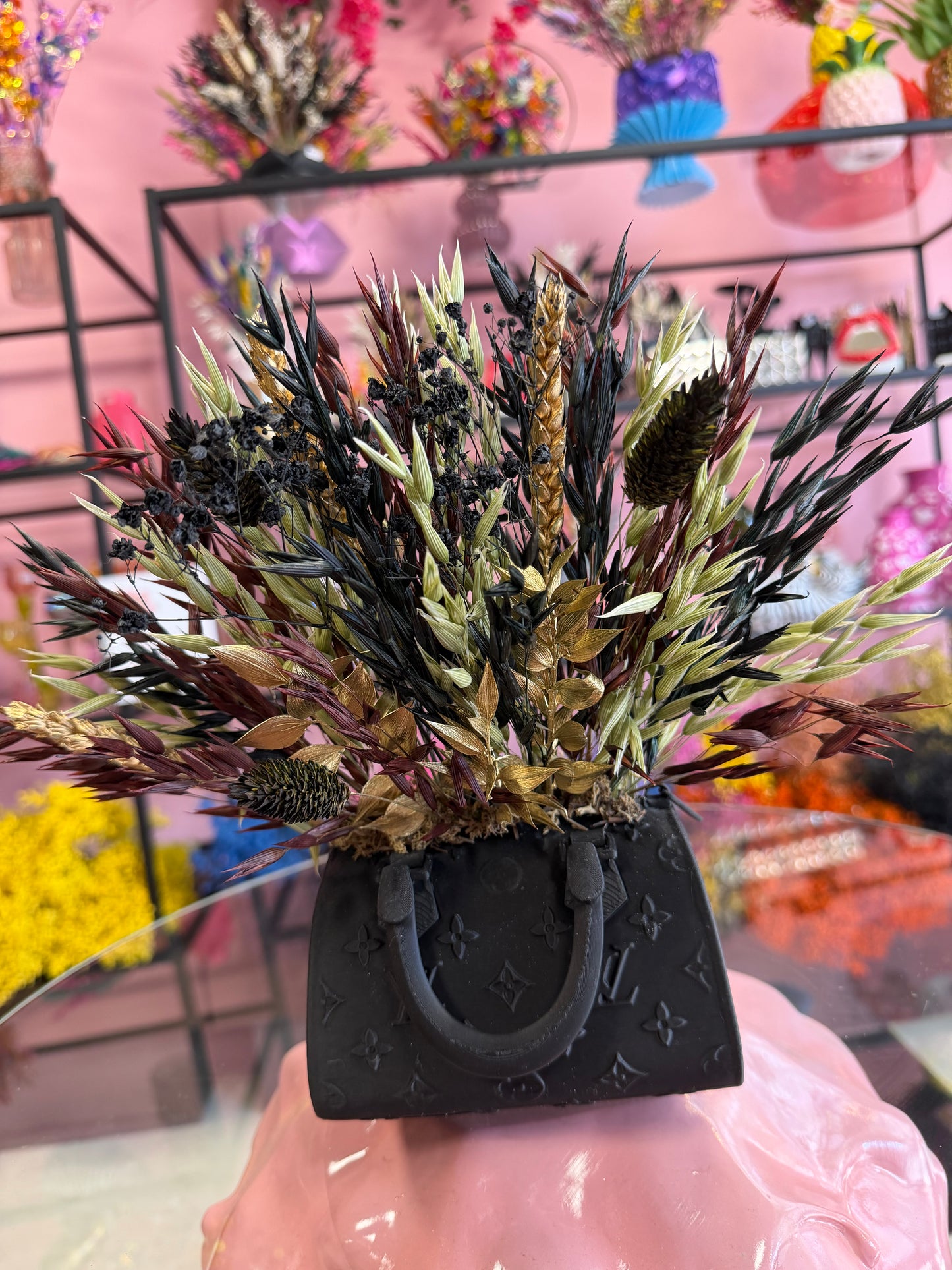 Mini bag vase & Flowers