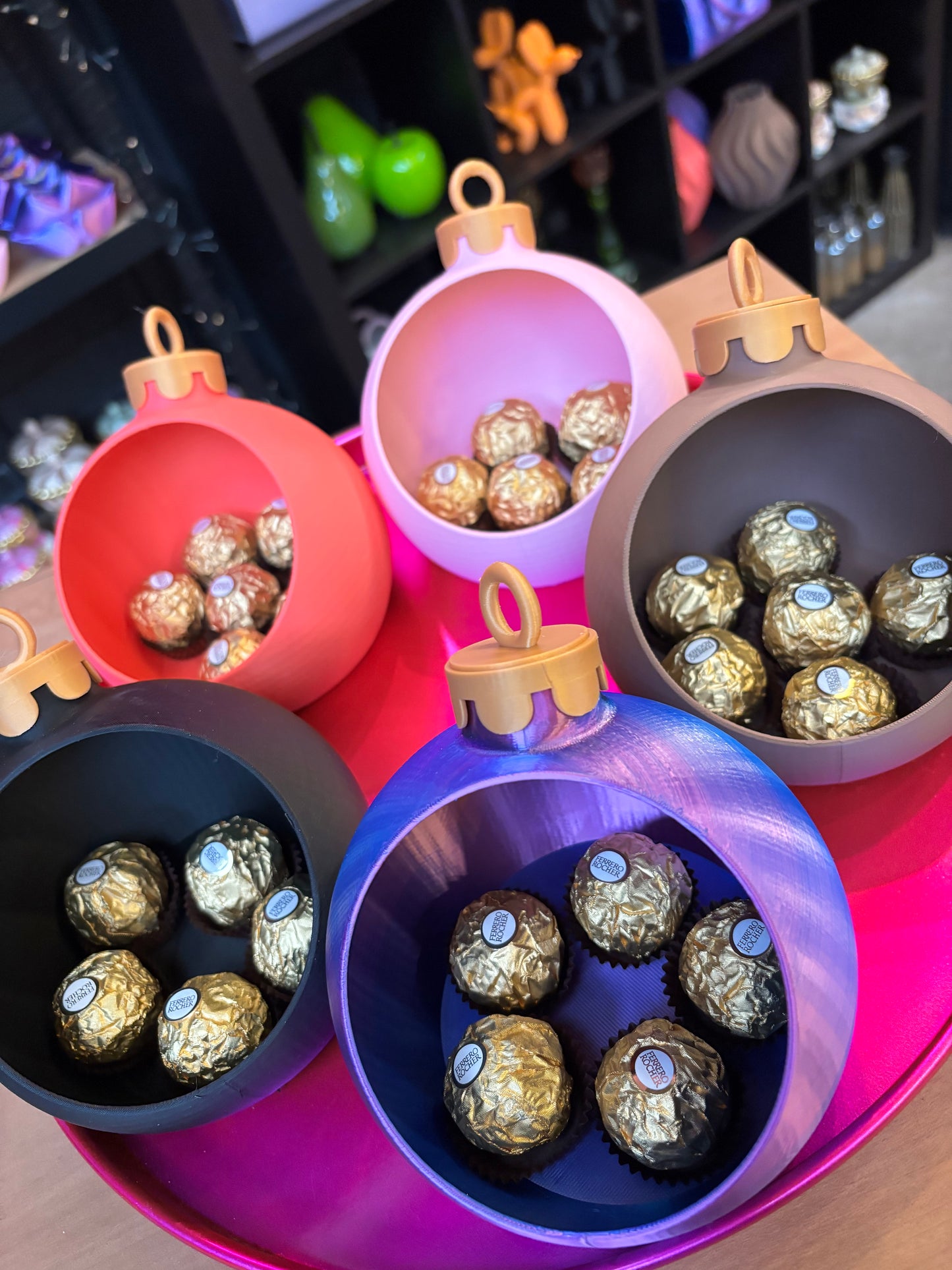 Kerstbal snoep schaaltje