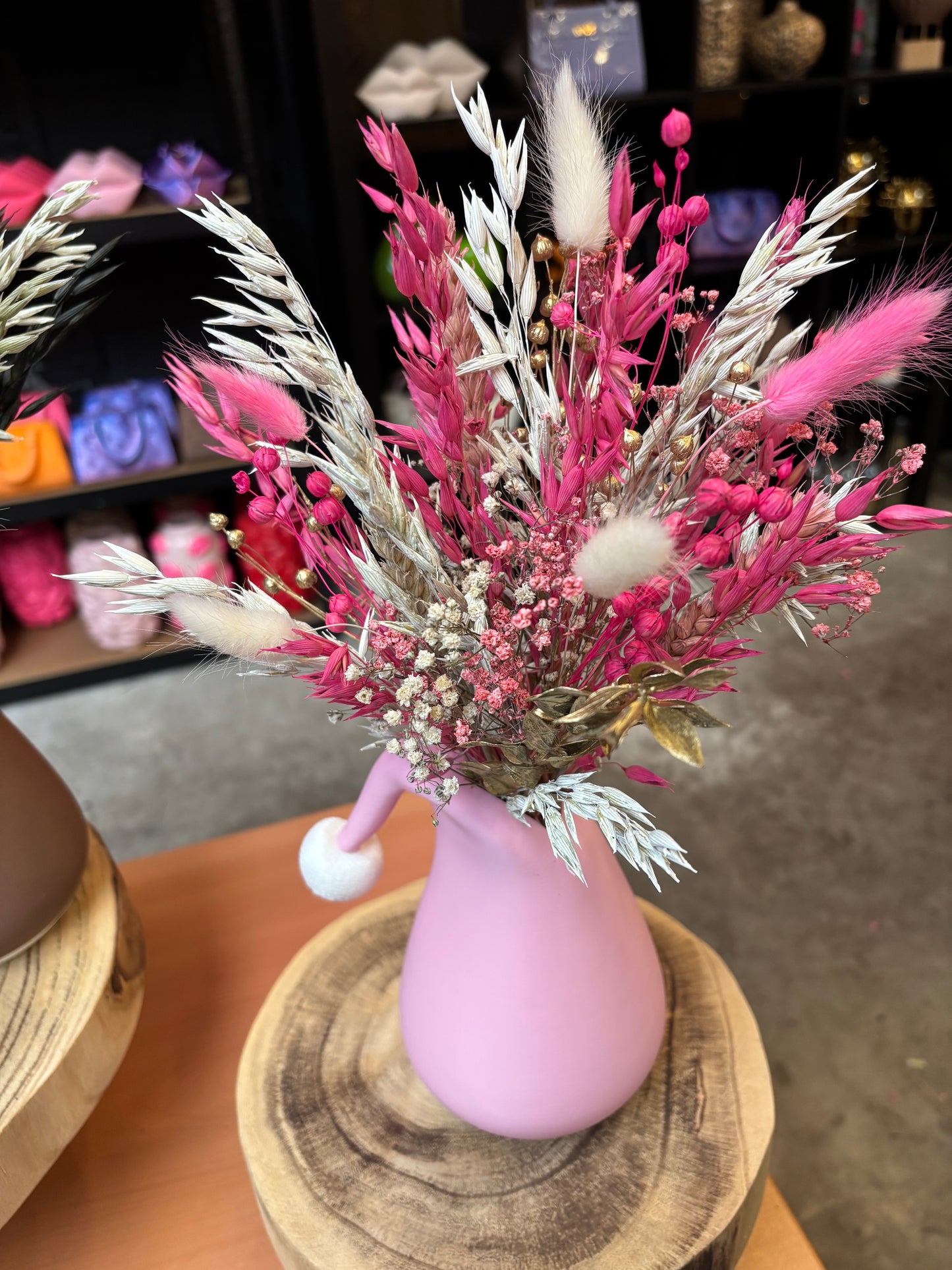 Santa vase & Flowers