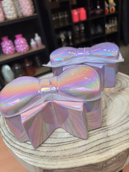 Sieradendoosje strik roze/paars