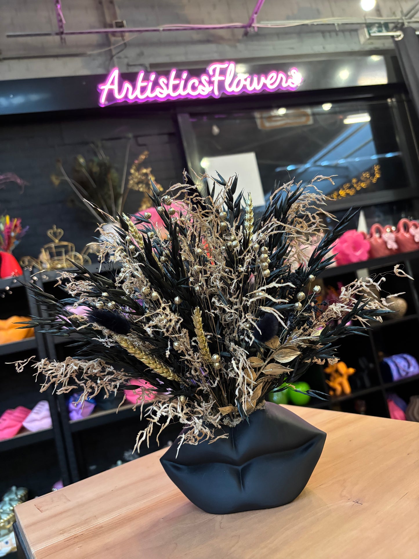 Lippen Zwart Small X Flowers Paris