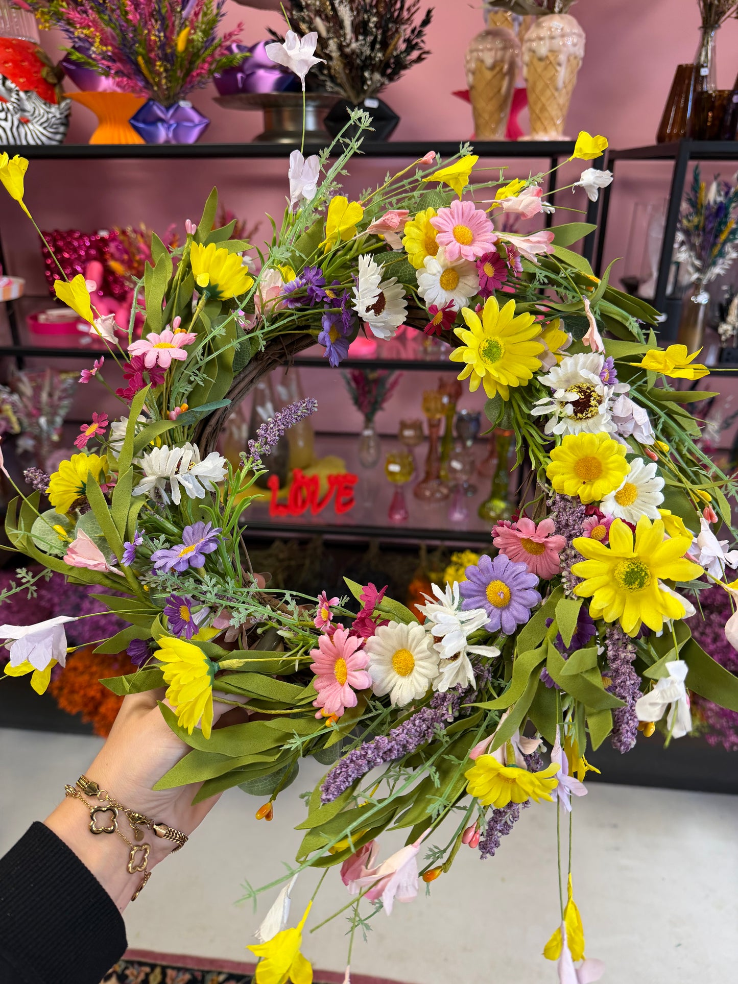 Bloemen krans kunst