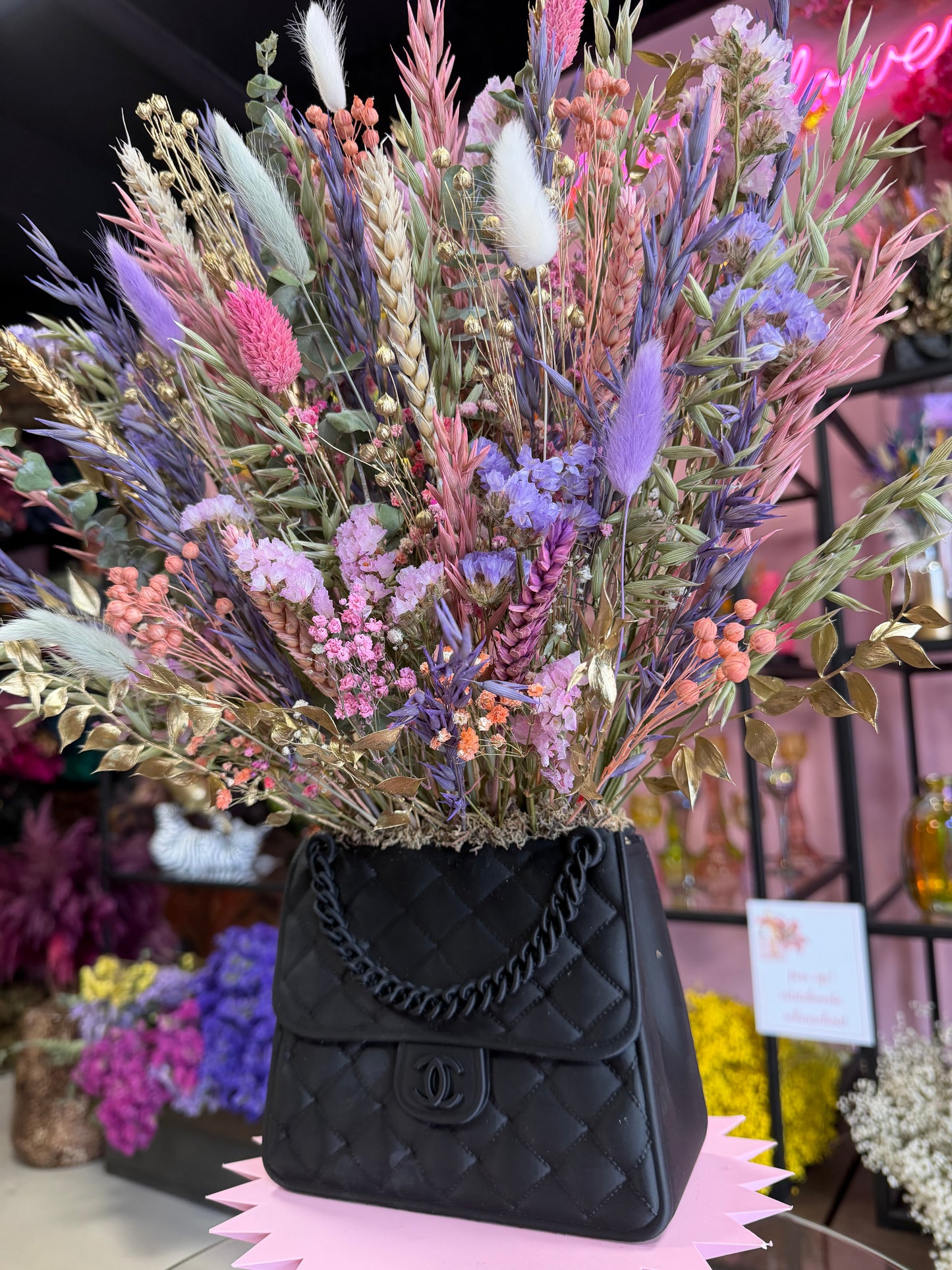 Bag vase 3.0 & Flowers Purple