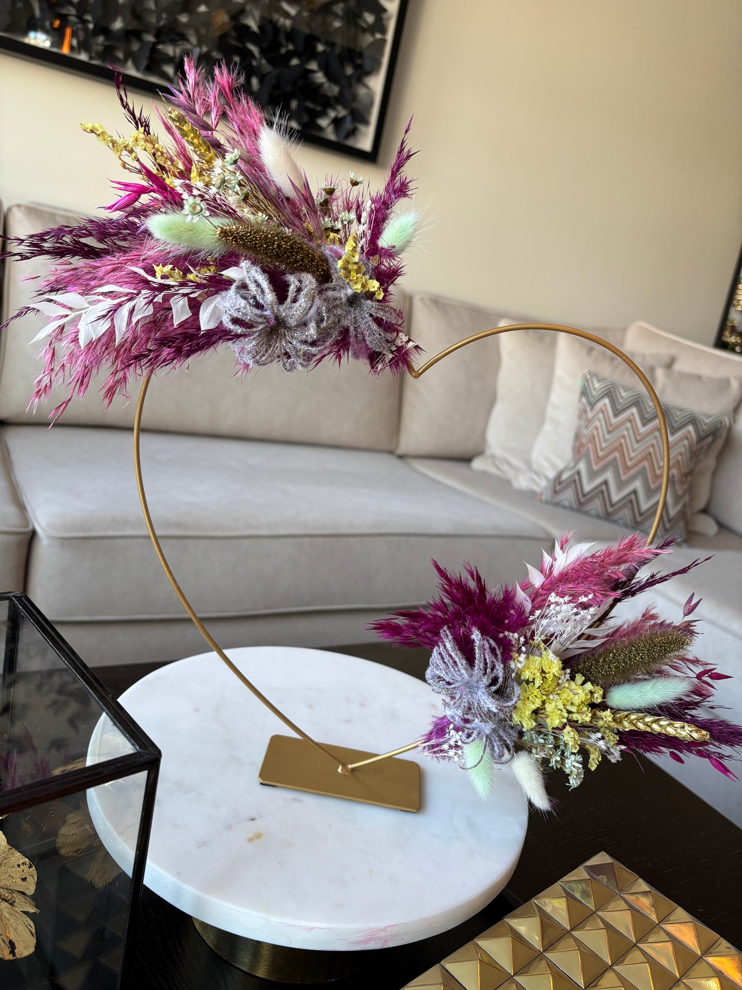 Limited Moederdag droogbloemen hart 30 cm