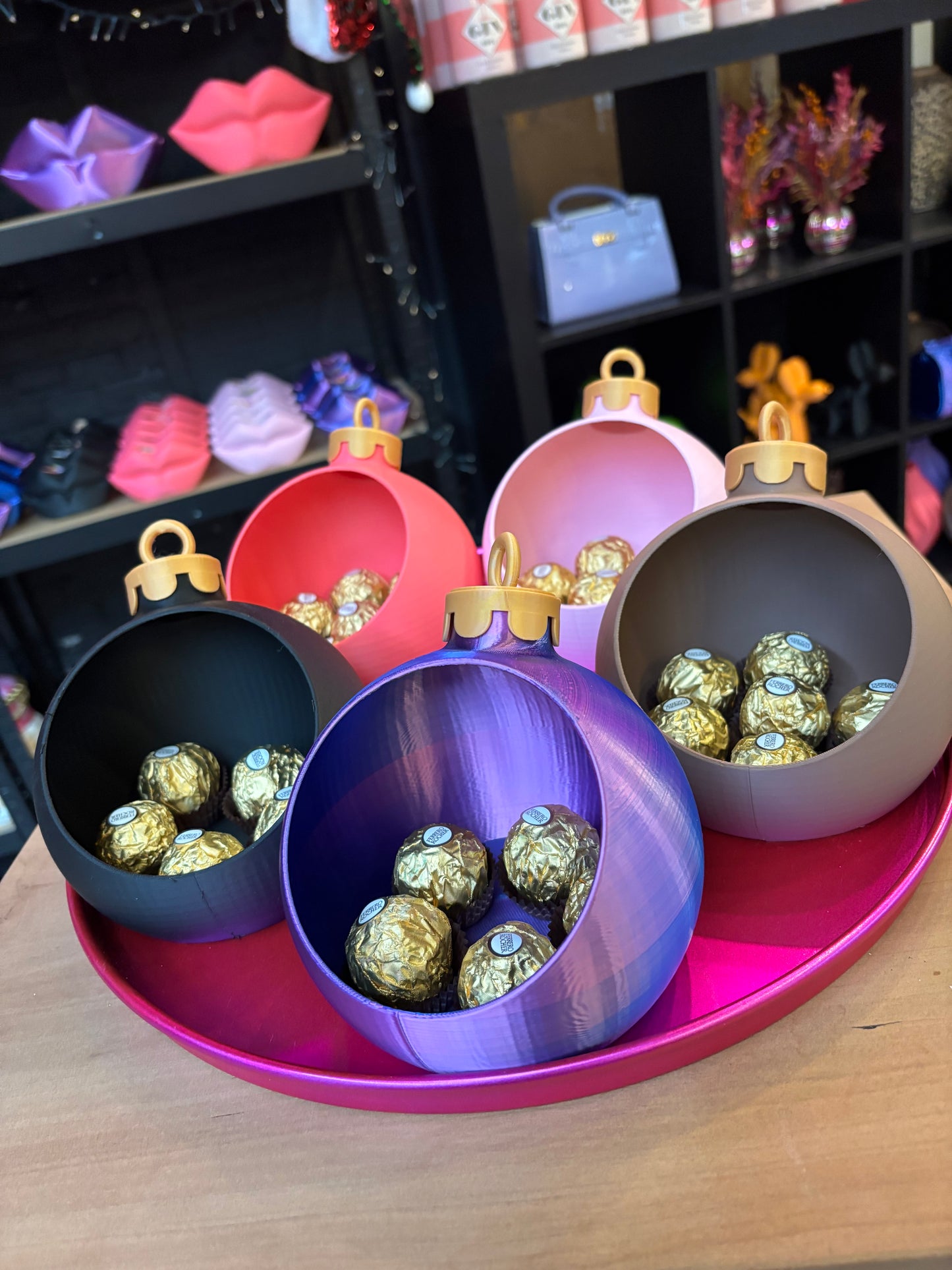 Kerstbal snoep schaaltje