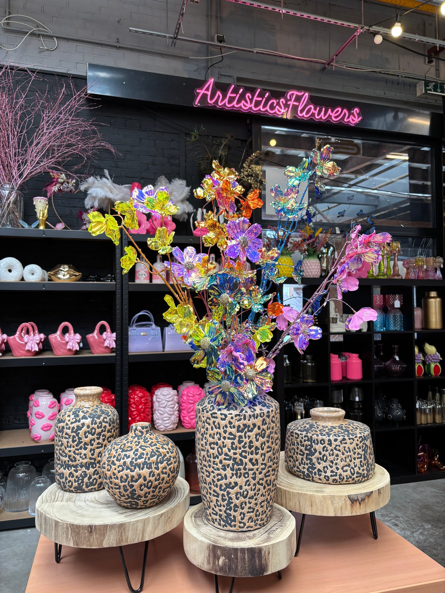 Leopard vaas 27x17x7 cm