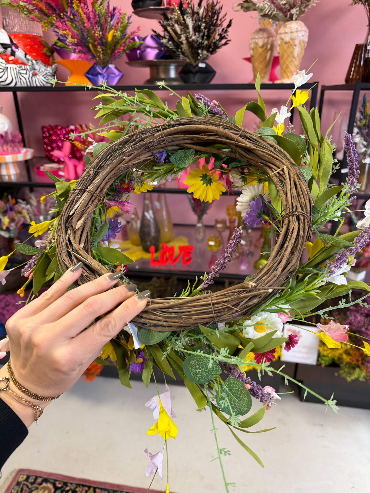 Bloemen krans kunst