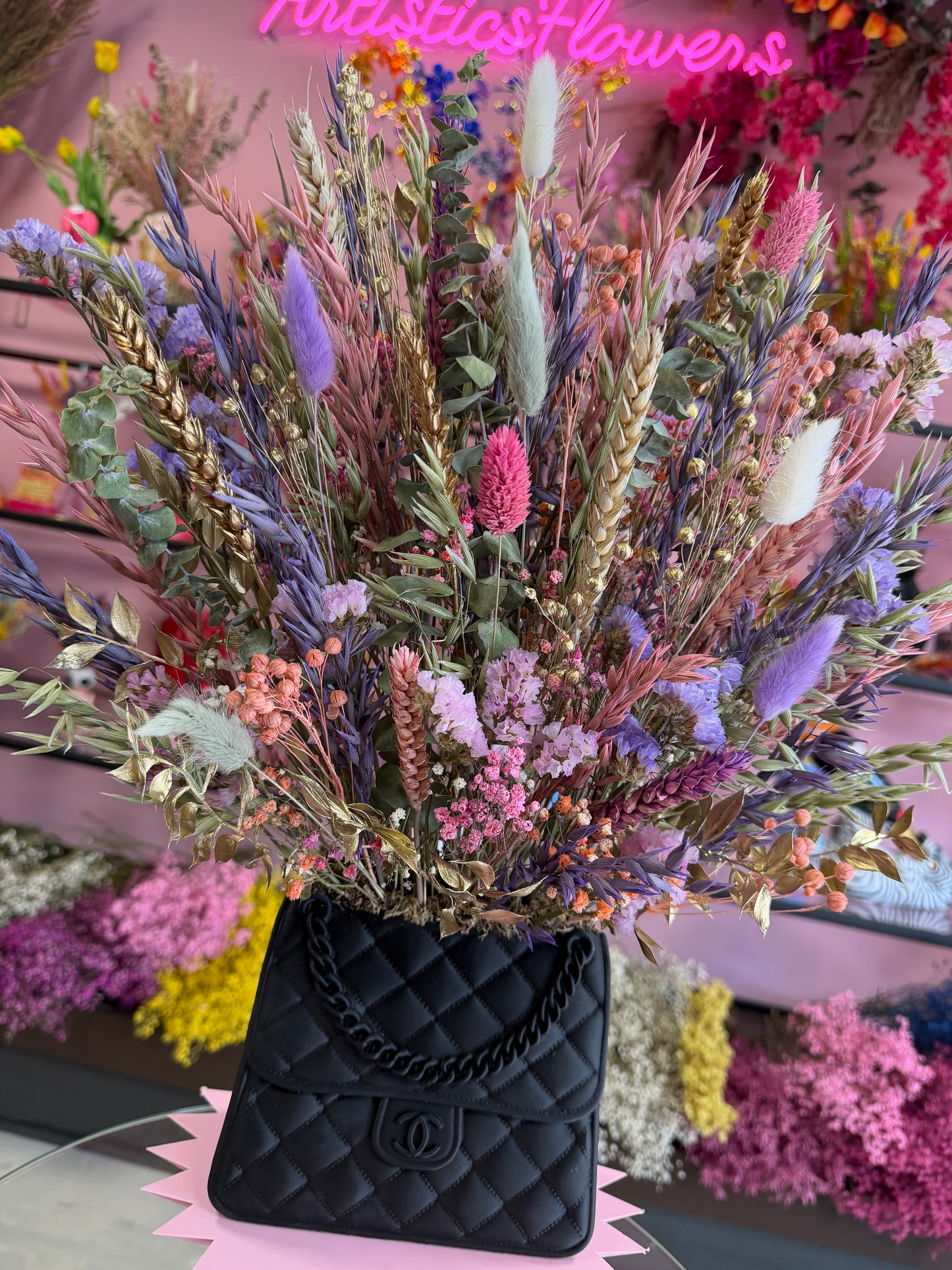 Bag vase 3.0 & Flowers Purple