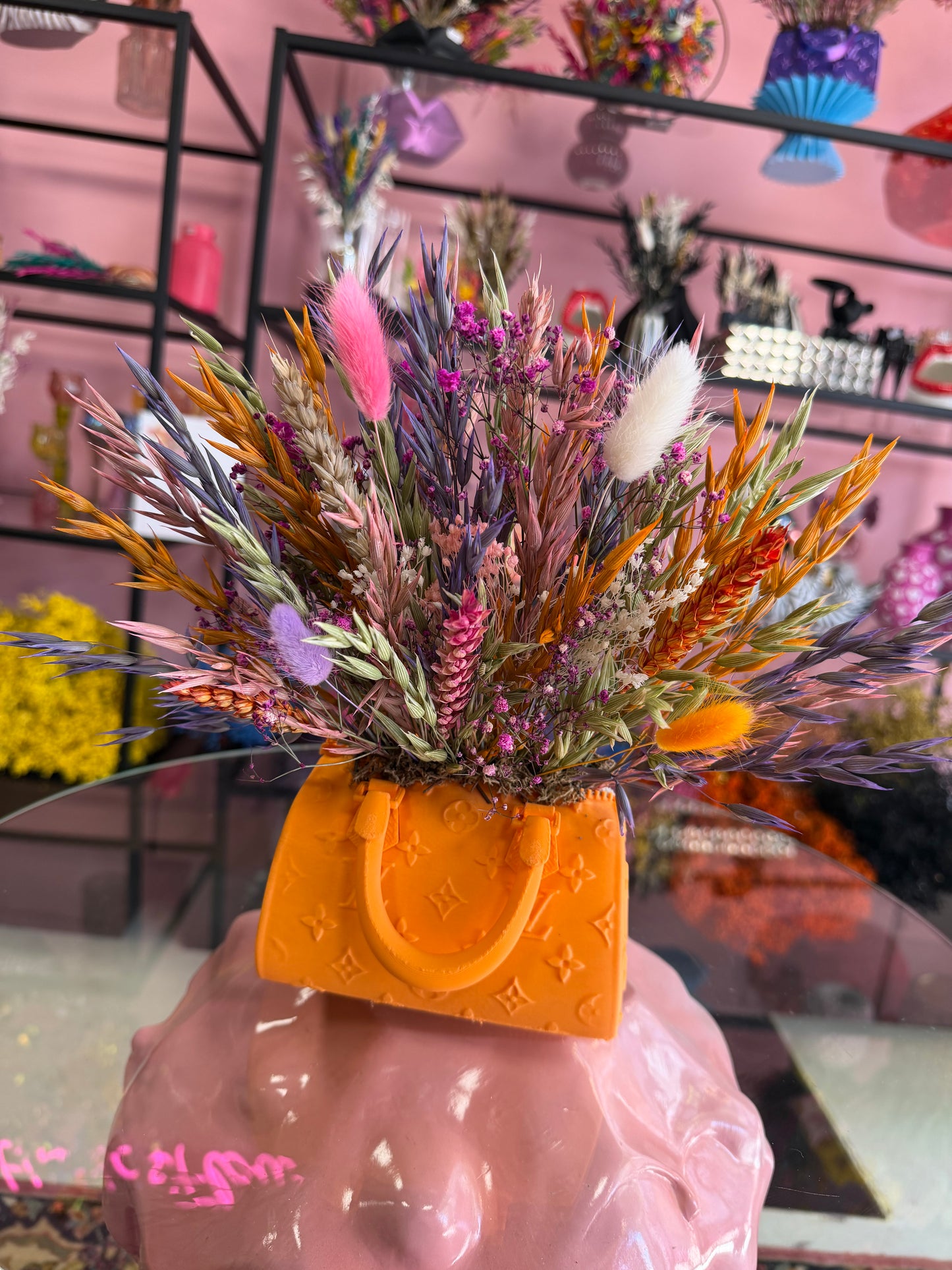 Mini bag vase & Flowers