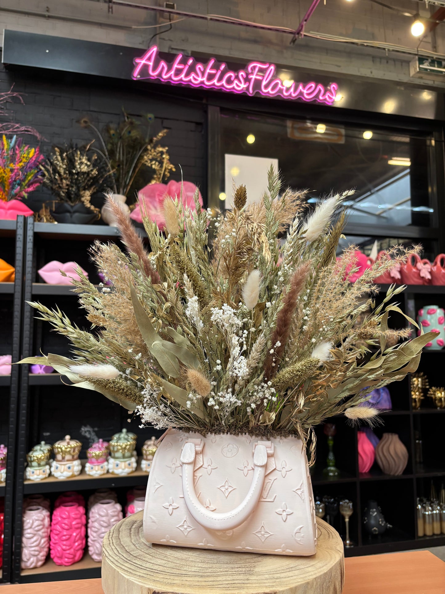 Bag vase crème & Boheme Flowers