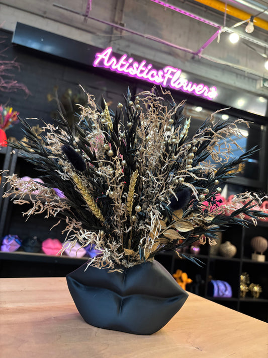 Lippen Zwart Small X Flowers Paris