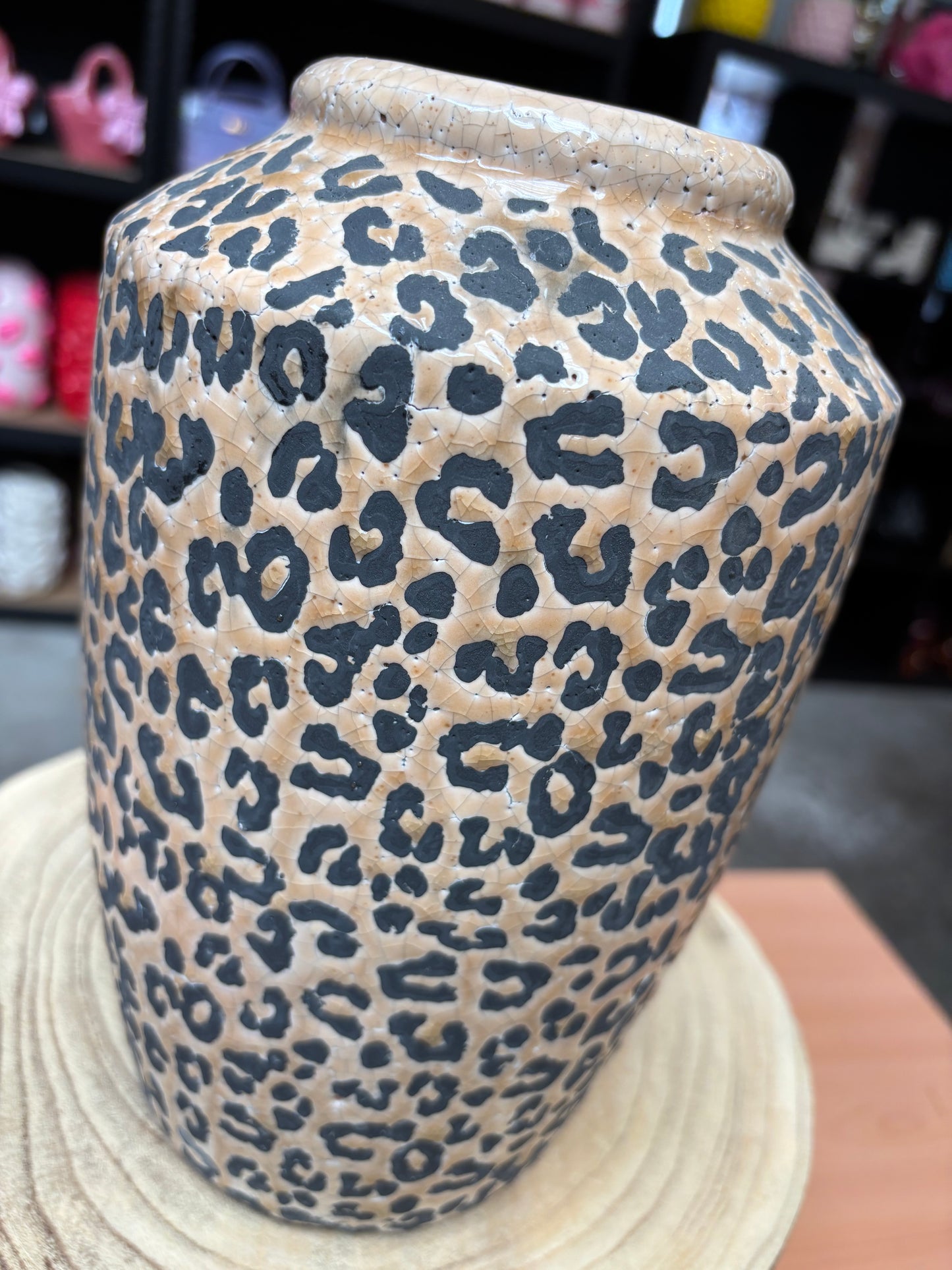 Leopard vaas 27x17x7 cm