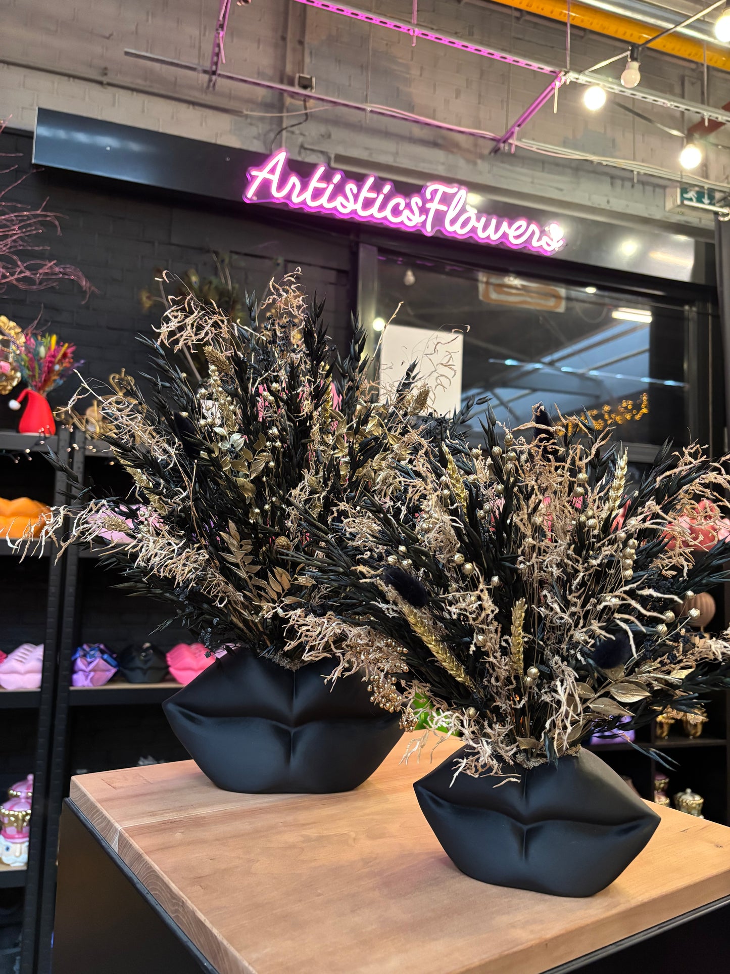 Lippen zwart Large X Flowers Paris