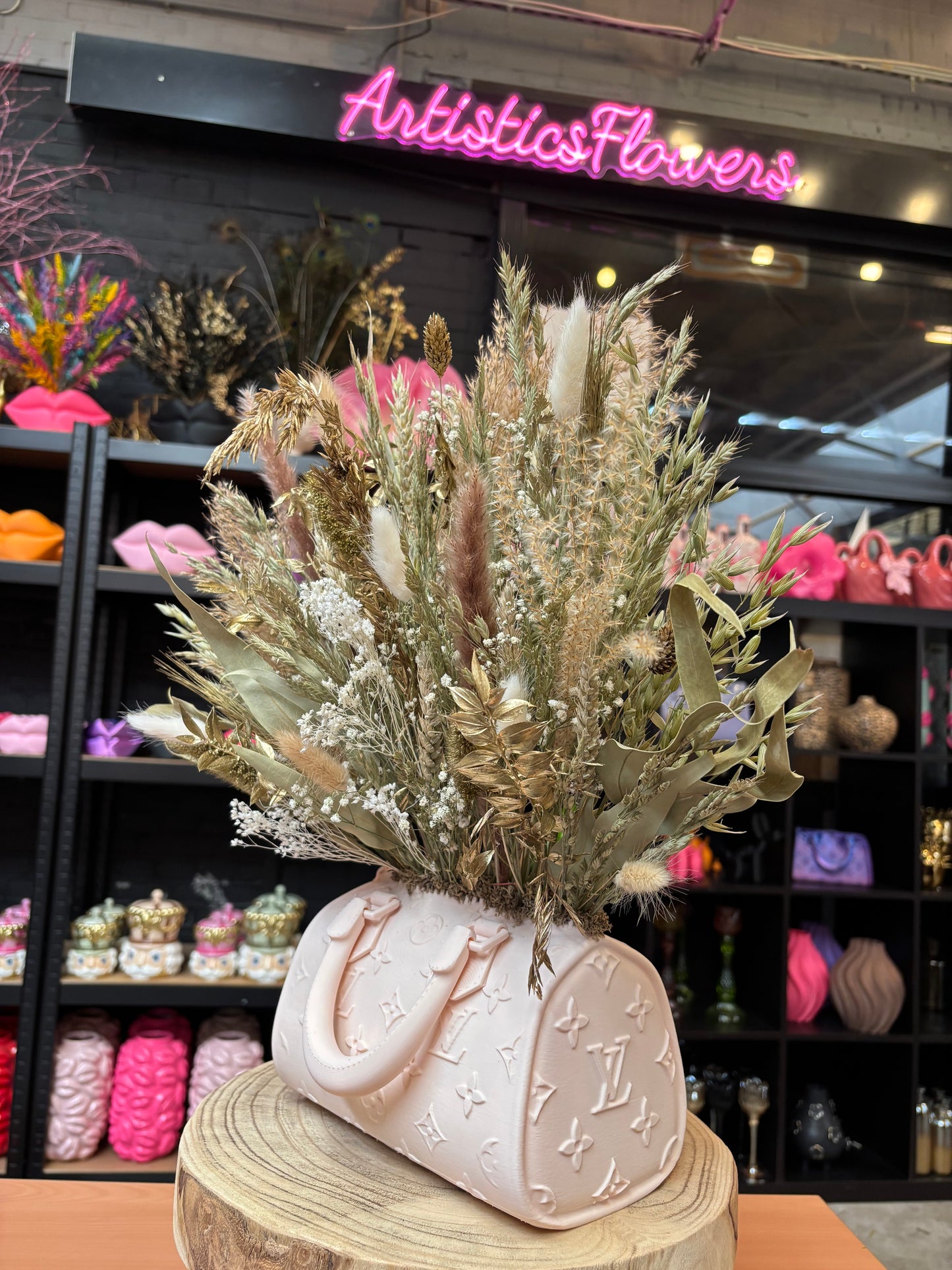 Bag vase crème & Boheme Flowers