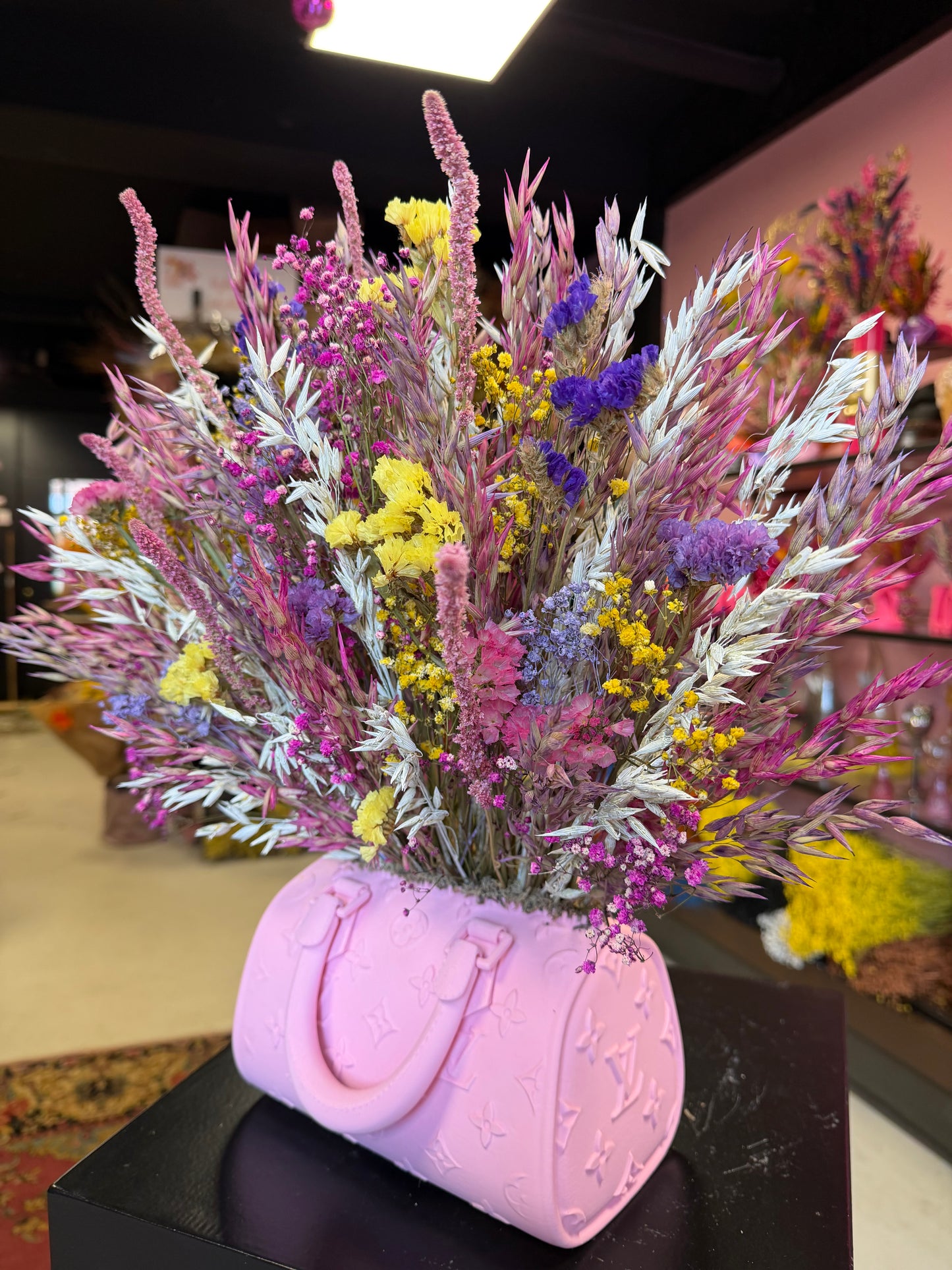 Bag vase pink & Flowers Spring