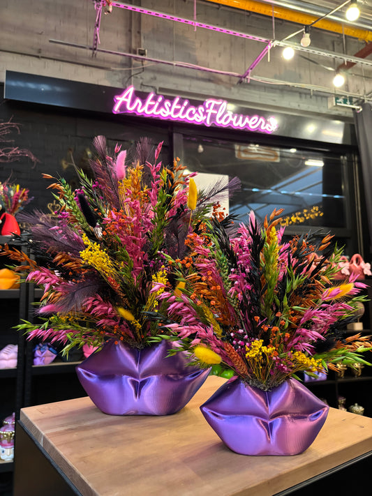 Lippen neon Large X Flowers Vegas