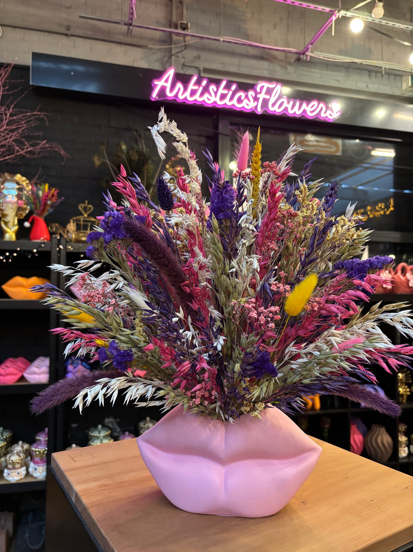 Lippen Pink Large X Flowers Valencia