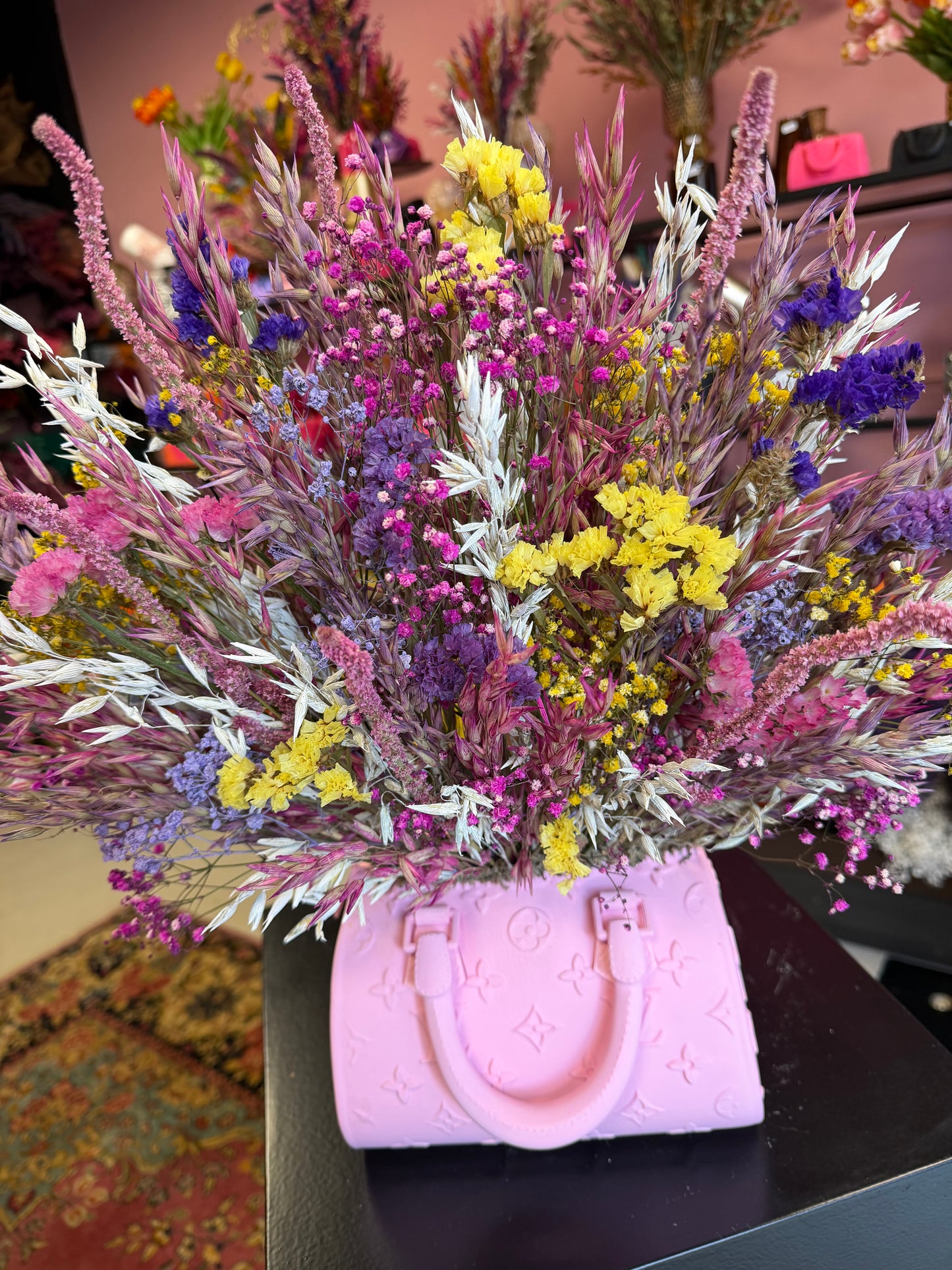 Bag vase pink & Flowers Spring