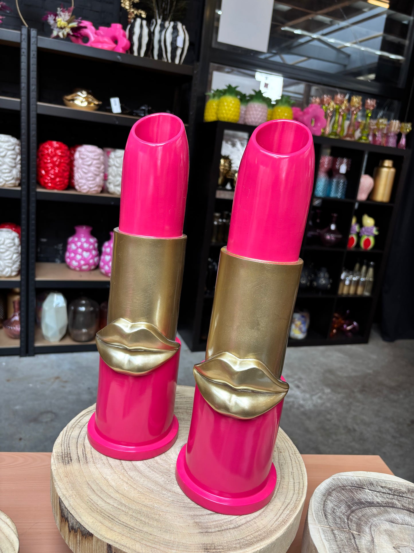 Lippenstift vaas roze & goud